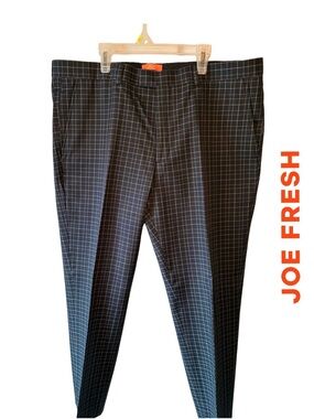 Joe Fresh Men's Black Windowpane Dress Pants - NWOT